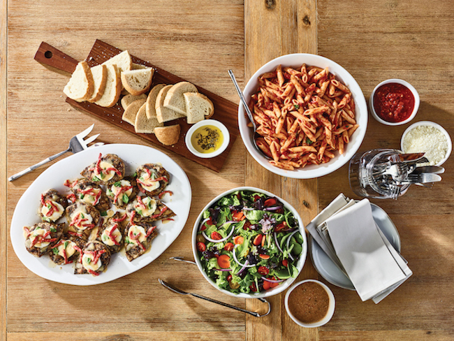 A selection of entrees and appetizers at Carrabba's